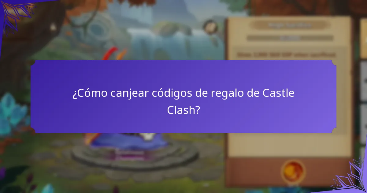 ¿Cómo canjear códigos de regalo de Castle Clash?