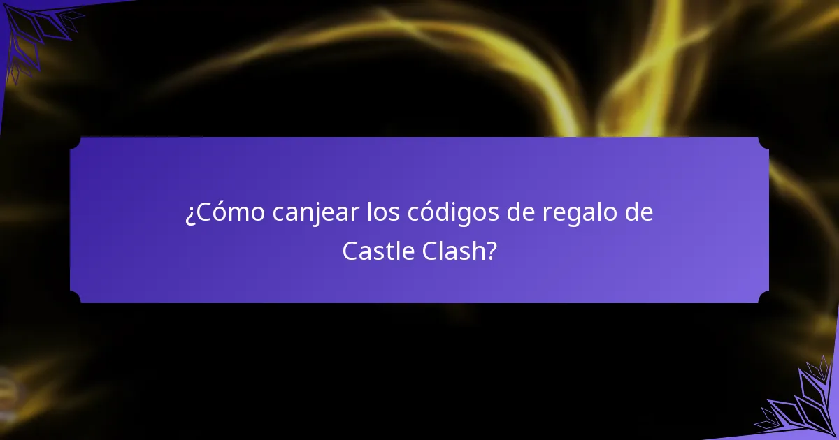 ¿Cómo canjear los códigos de regalo de Castle Clash?