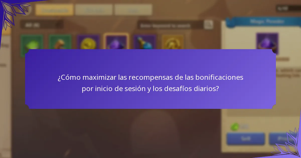 ¿Qué recompensas adicionales se pueden ganar a través de las bonificaciones por inicio de sesión?