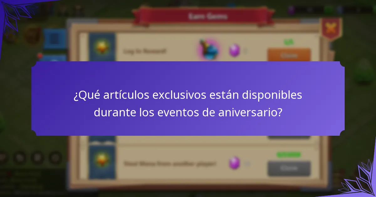 ¿Cómo pueden participar los jugadores en los eventos de aniversario?